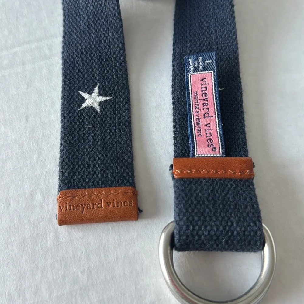 Vineyard Vines Boys Navy Blue Star Belt